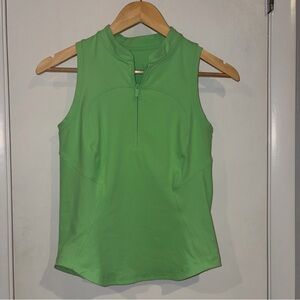 Lululemon Women’s Front Zip Mock-Neck Tennis Tank Top. Size: 4.